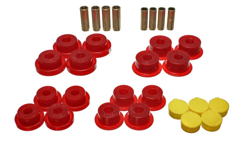 Dodge Ram 2500 Control Arm Bushing Set - Front - Energy Suspension - Performance Polyurethane - Red - `99-`02